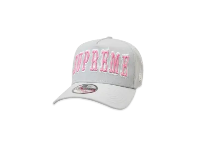 Supreme Gothic Outline Adjustable New Era "Grey"
