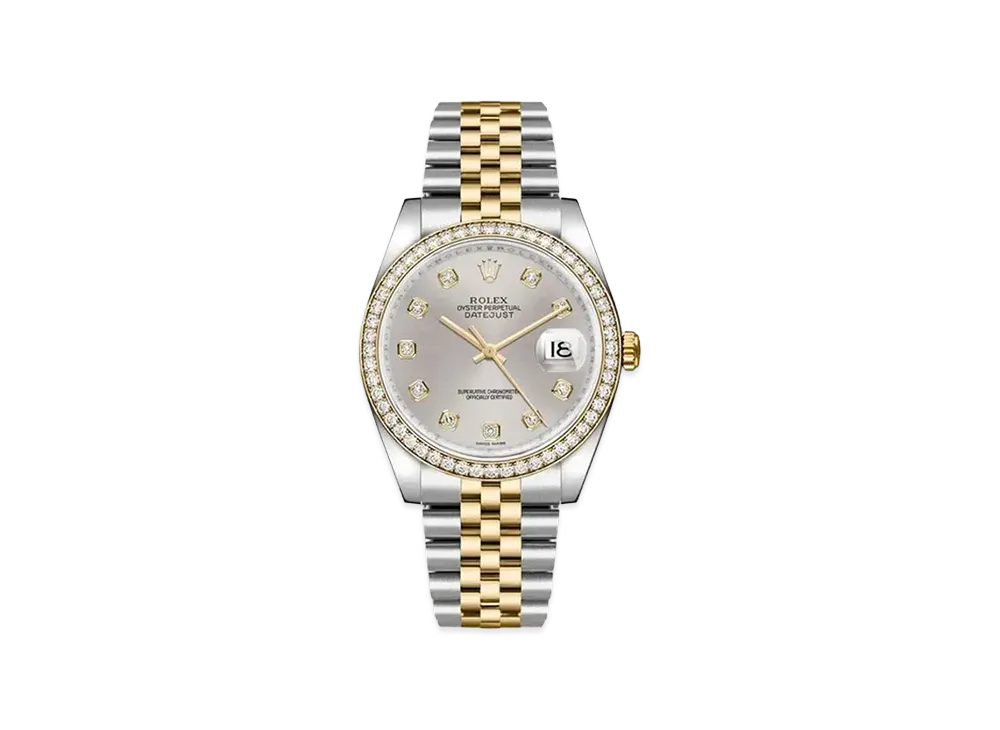 ROLEX Datejust 10P Diamonds "Silver/Stainless Steel/Yellow Gold"
