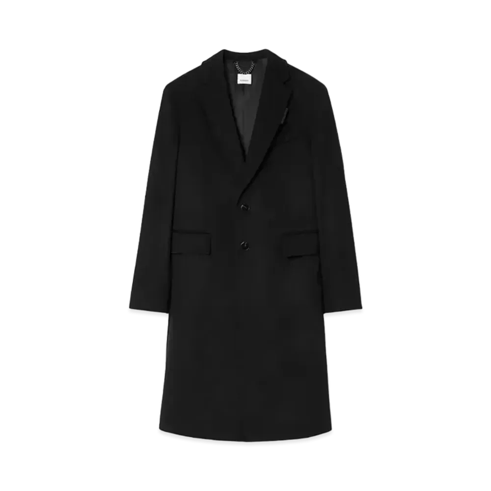 Burberry Men's Wool Cashmere Tailored Coat "Black"