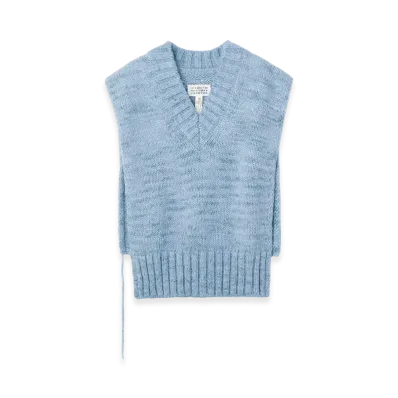 Maison Margiela Botanical Dye Knit Vest "Pale Blue"