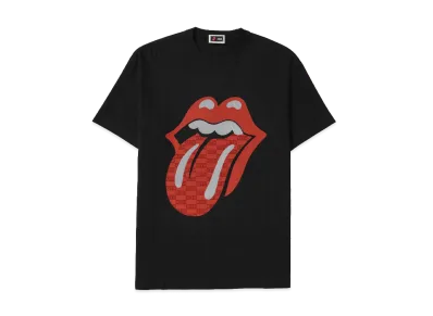 Kith x The Rolling Stones Monogram Tongue Tee "Black"