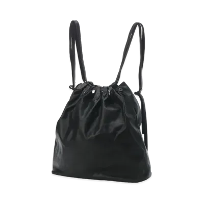 Yohji Yamamoto Pour Homme GARMENT LEATHER KNAP SACK "Black"