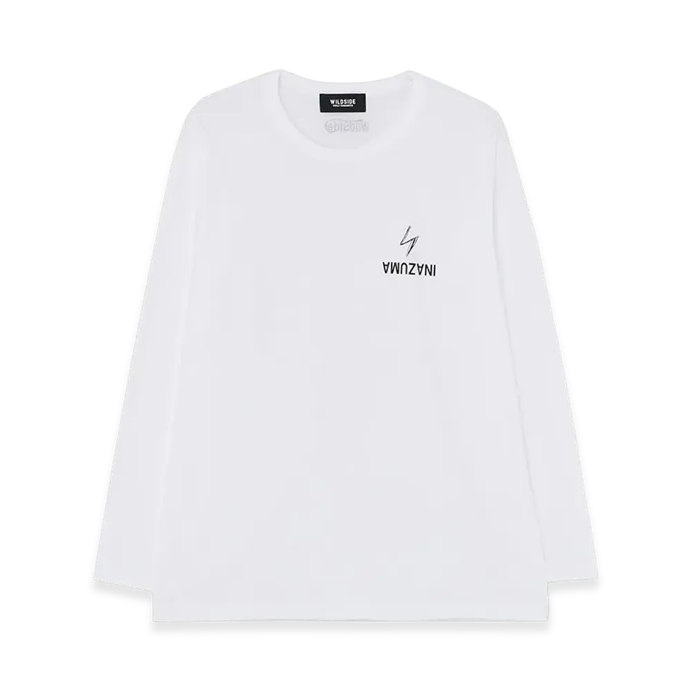 WILDSIDE YOHJI YAMAMOTO Inazuma Long Sleeve T-Shirt "White"