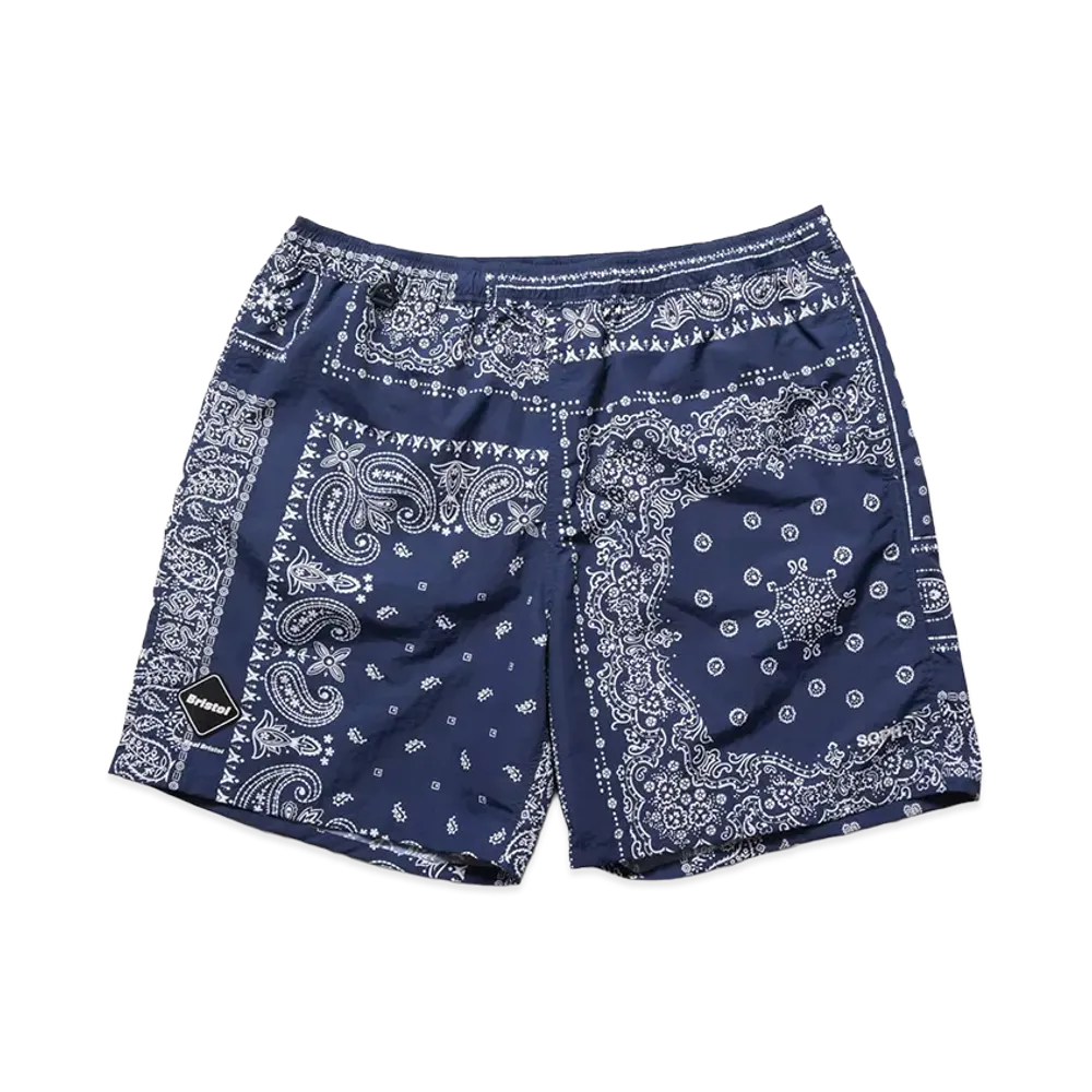 F.C.Real Bristol Bandana Nylon Easy Shorts "Navy"
