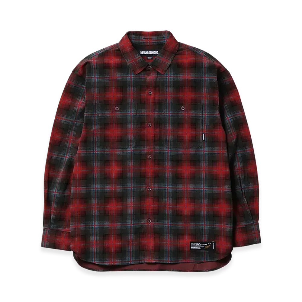 NEIGHBORHOOD Corduroy Check Shirt LS "Red"