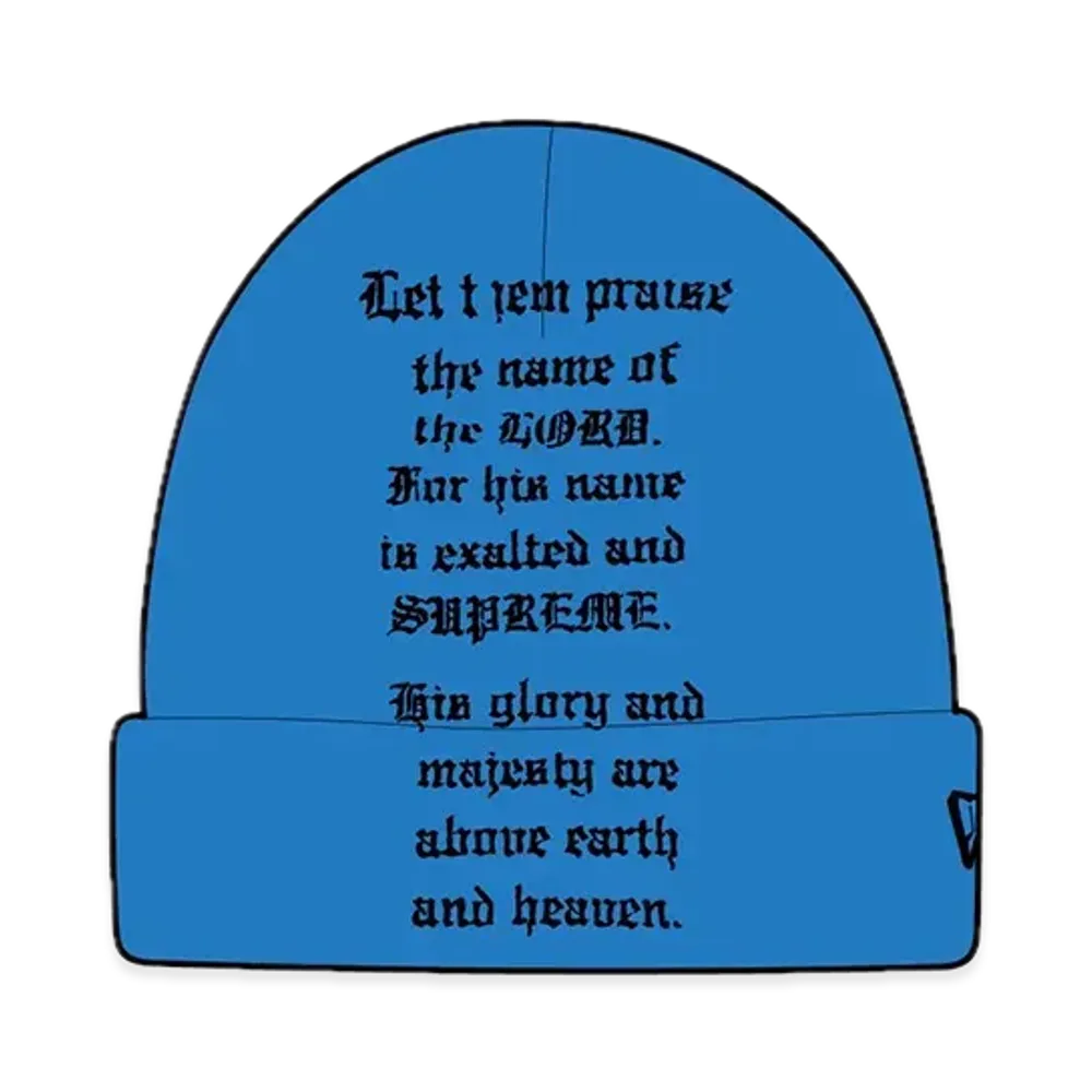 Supreme New Era Psalm Beanie "Light Slate"