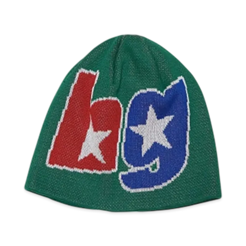 HYSTERIC GLAMOUR Double Star Logo Beanie "Green"