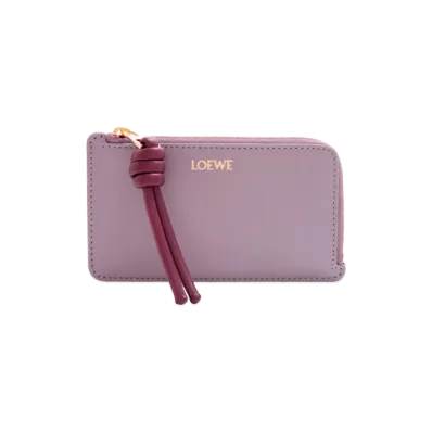 LOEWE Knotcoin Card Holder Shinina Pakaf "Dirty Mauve/Burgundy"