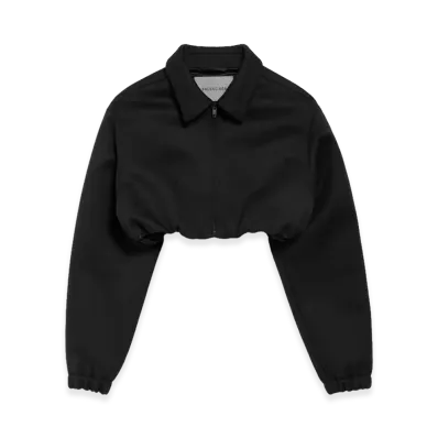 BALENCIAGA Women's Cropped Blouson "Black"