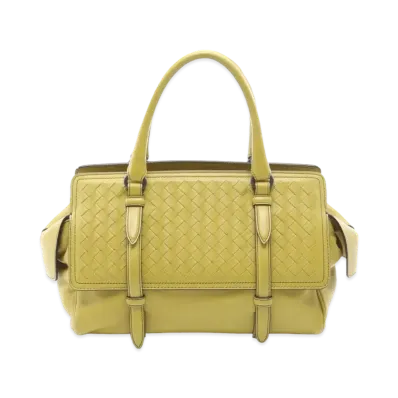 Bottega Veneta Monaco Intrecciato leather Hand Bag "Yellow"