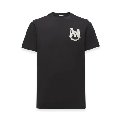 MONCLER Monogram Cotton T-Shirt "Black"
