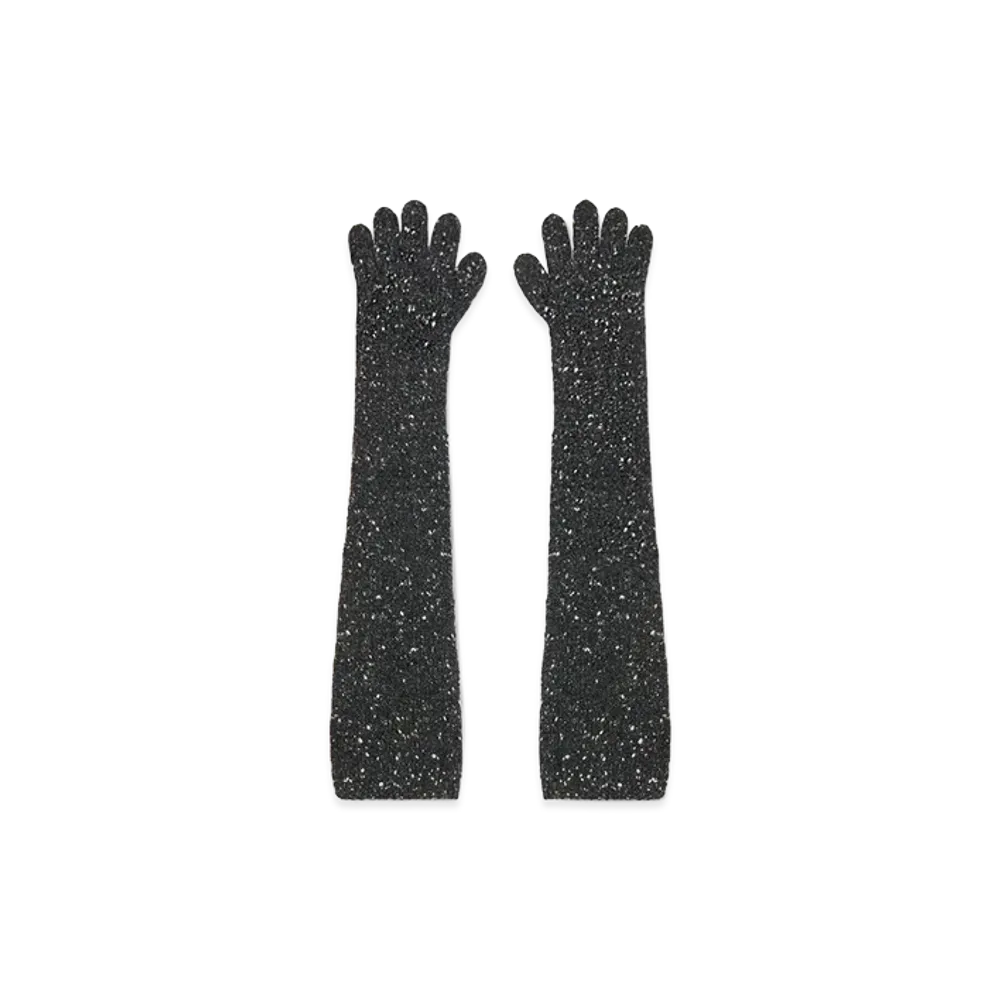 The Row Women's Merano Cashmere Gloves "Charcoal Melange"
