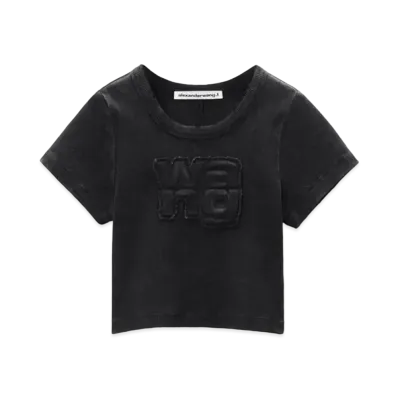 Alexander Wang Logo Distressed Baby T-shirt "Washed Magnet"
