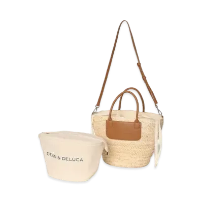 DEAN & DELUCA x BEAMS COUTURE Cooler Basket Bag Large "Natural"