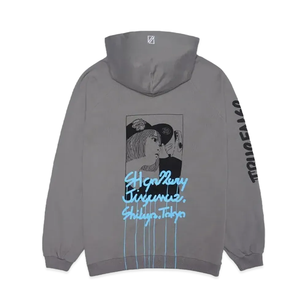 PRESTIGE APPAREL FUZZY&NEW HOODIE for HYPE DROP Exclusive "GRAYxBLUE"