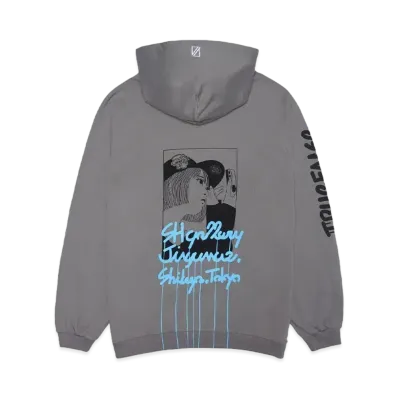 PRESTIGE APPAREL FUZZY&NEW HOODIE for HYPE DROP Exclusive "GRAYxBLUE"