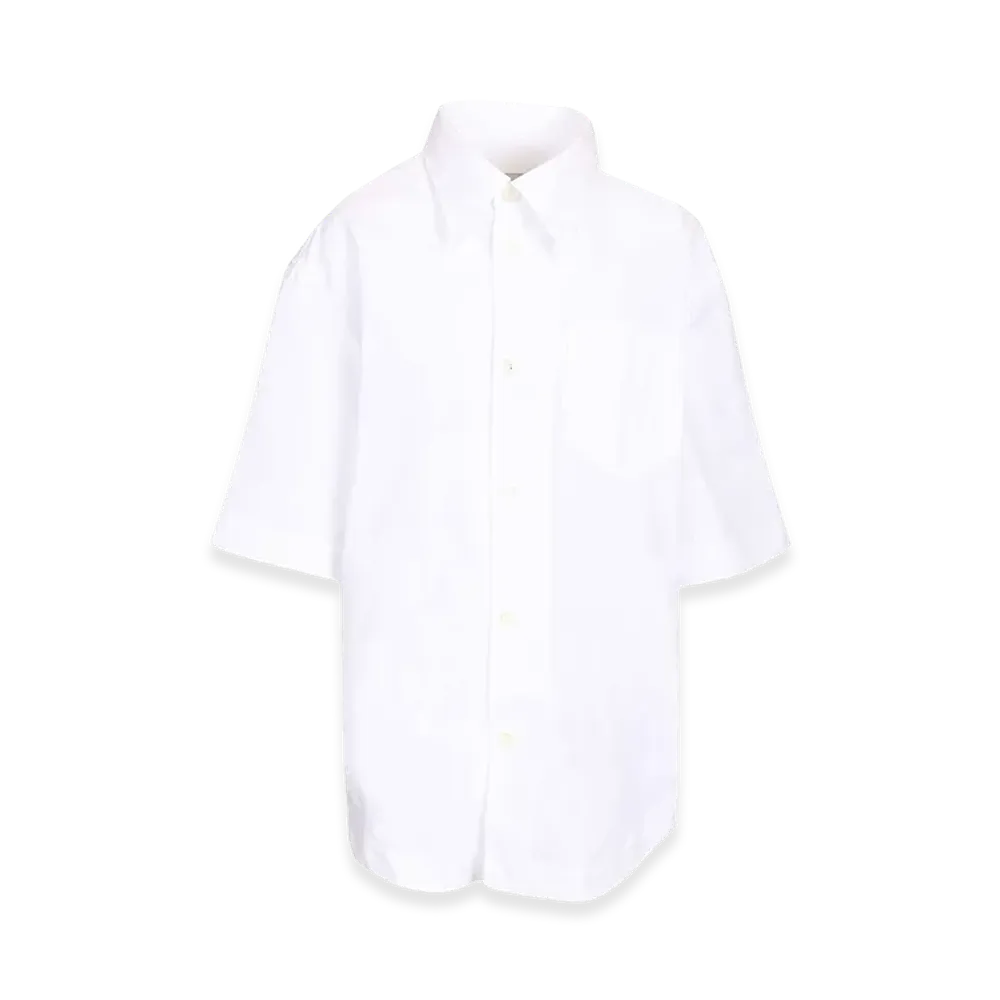 AMI PARIS Short-Sleeved Poplin Shirt "White"