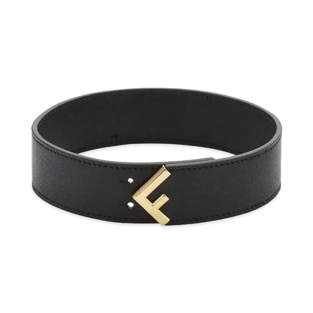 FENDI x Versace Fendace Black Leather Choker "Black"