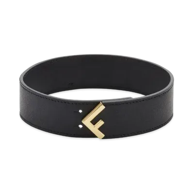 FENDI x Versace Fendace Black Leather Choker "Black"