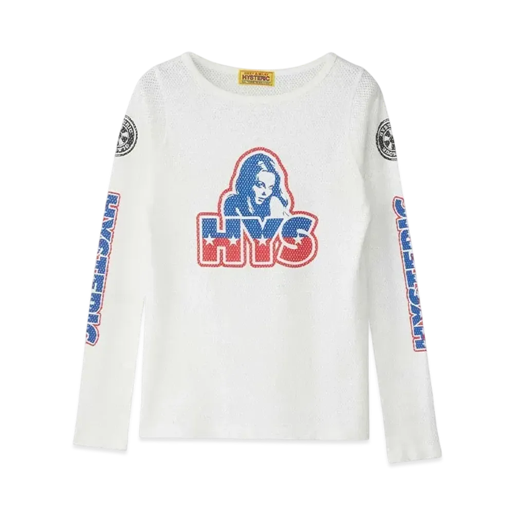 HYSTERIC GLAMOUR Burning Wheel T-Shirt "White"