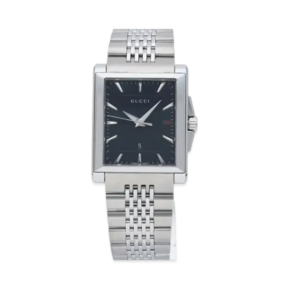 GUCCI G Timeless Rectangles "Black/Stainless Steel/Silver"