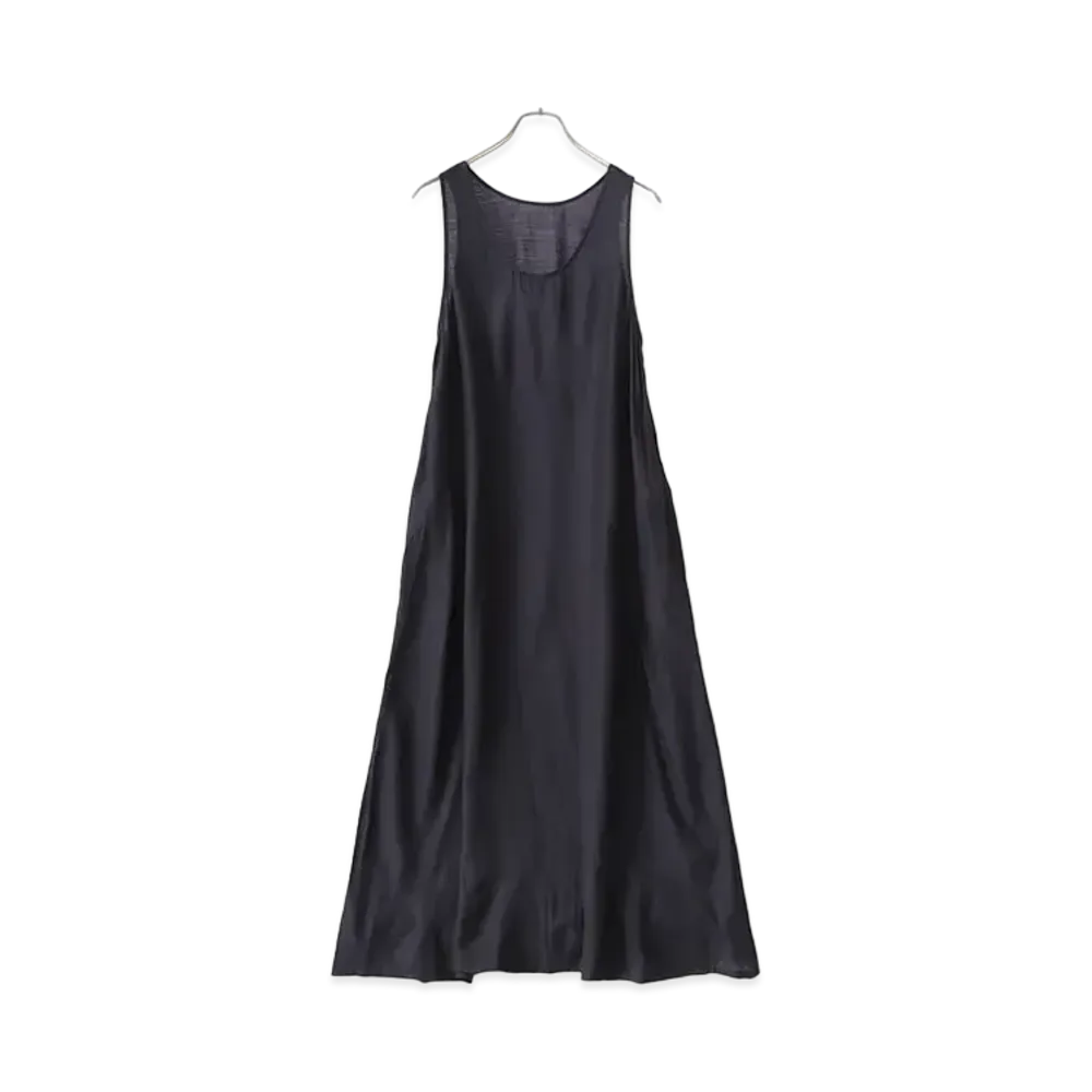 COMOLI Women's Wool Silk Sleeveless "Navy"