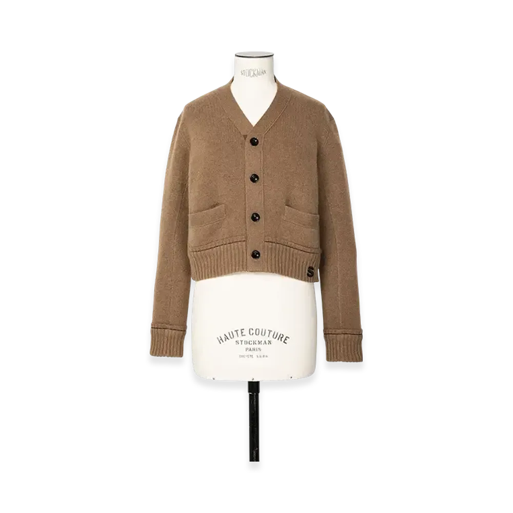 sacai S Cashmere Knit Cardigan "Beige"