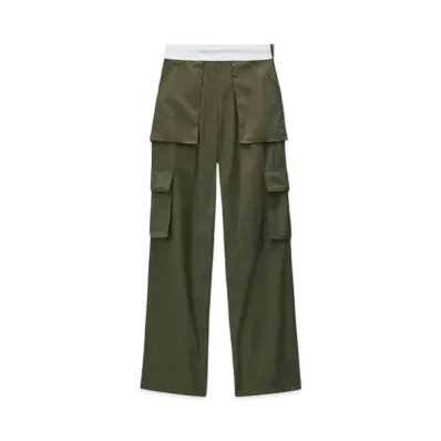 Alexander Wang Mid-rise Cargo Rave Pants "Army Green"