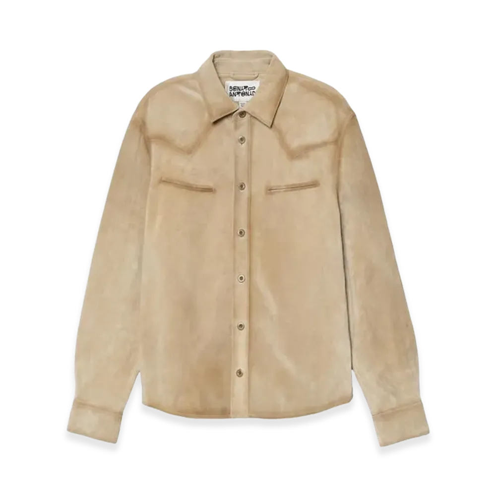 ZARA x Bad Bunny Benito Antonio Regular Fit Suede Shirt Jacket "Brown/Mole"
