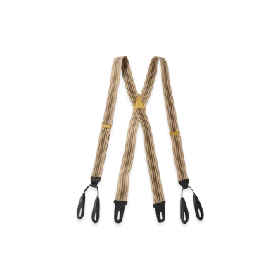 T.T Taiga Takahashi LOT.005 Suspender "Multi Stripe Beige"