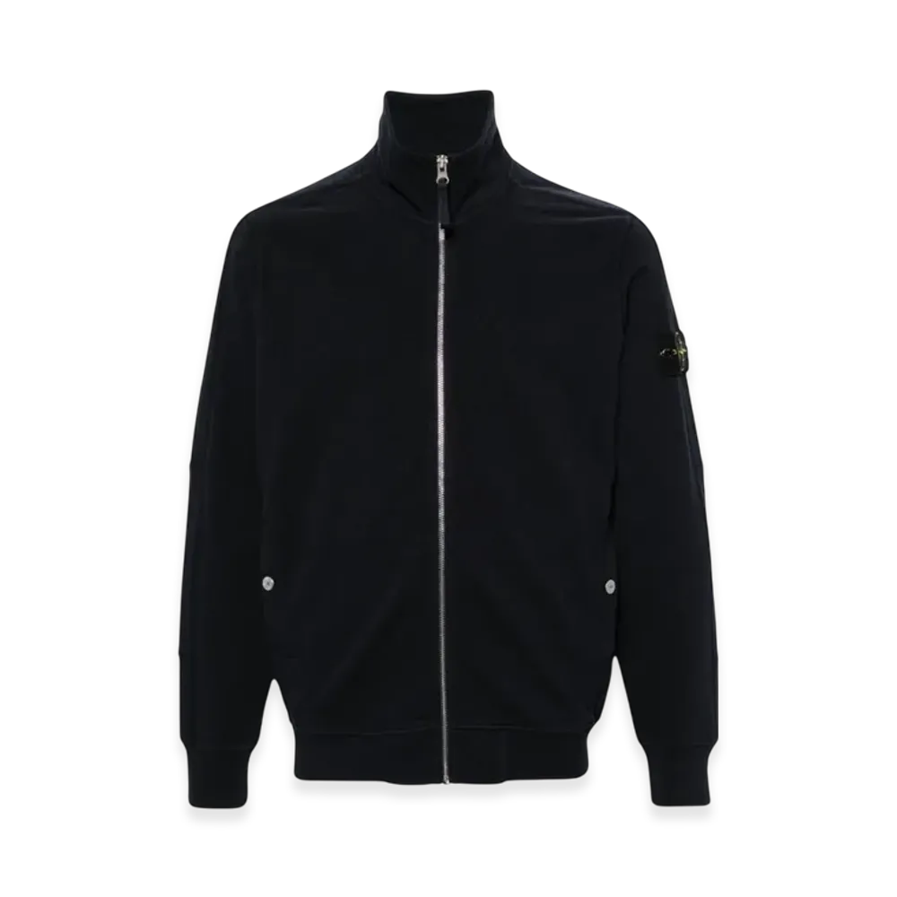 Stone Island 65960 Old Treatment Fleece Track Top - 24SS "Navy Blue"