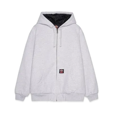 Supreme x Dickies Quilted Lined Zip Up Hooded Sweatshirt "Ash Grey"