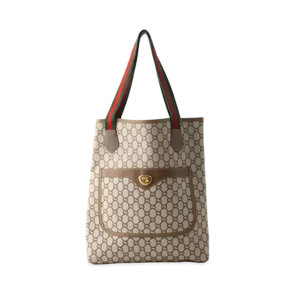 GUCCI Vintage Tote Bag "Beige"