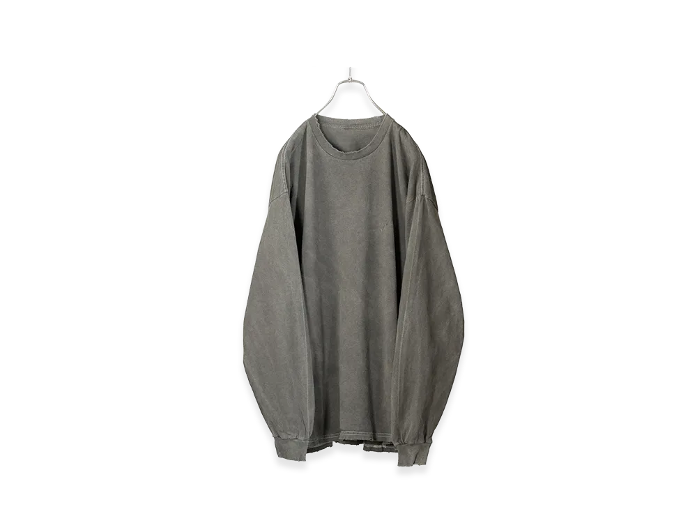 ANCELLM Embroidery Dyed LS T-Shirt 2 "Gray"