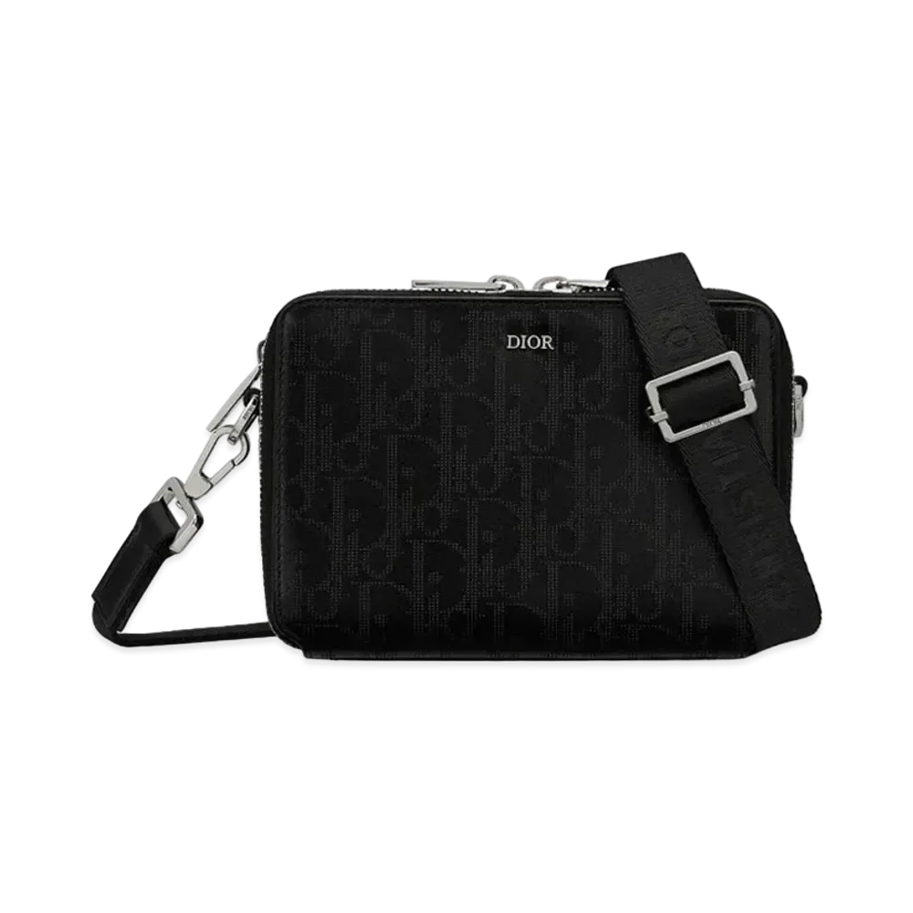 Dior Messenger Pouch Dior Oblique Galaxy Leather "Black"