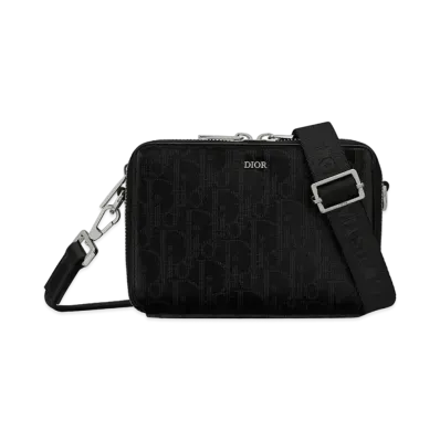 Dior Messenger Pouch Dior Oblique Galaxy Leather "Black"