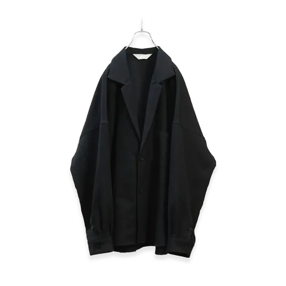 ANCELLM Wash Wool Tailored Shirt "Charcoal"