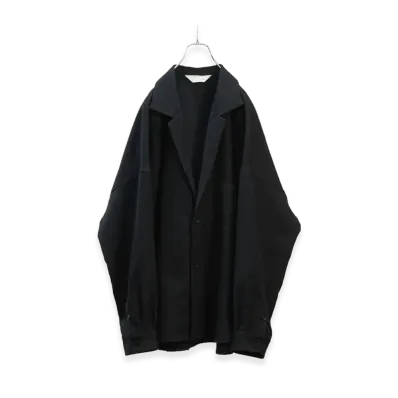 ANCELLM Wash Wool Tailored Shirt "Charcoal"