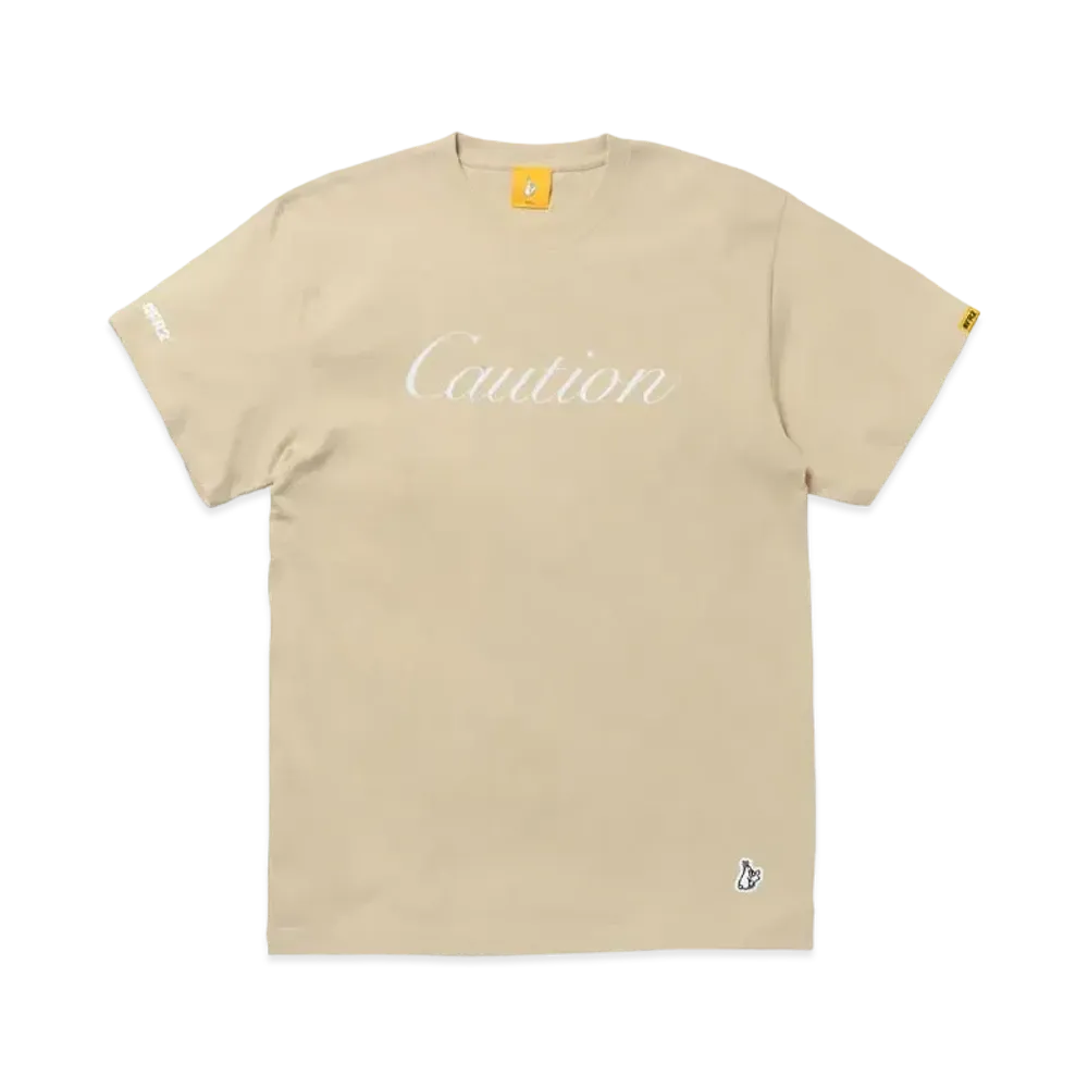 FR2 Caution Embroidery T-shirt "Beige"