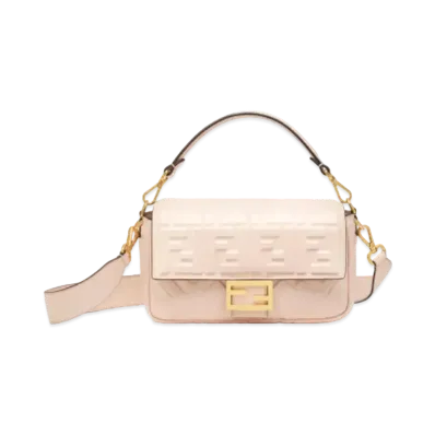 FENDI Baguette FF Nappa Leather Bag "Pink"