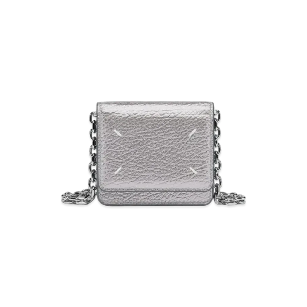 Maison Margiela Four Stitches Chain Wallet Small "Metallic Grey"