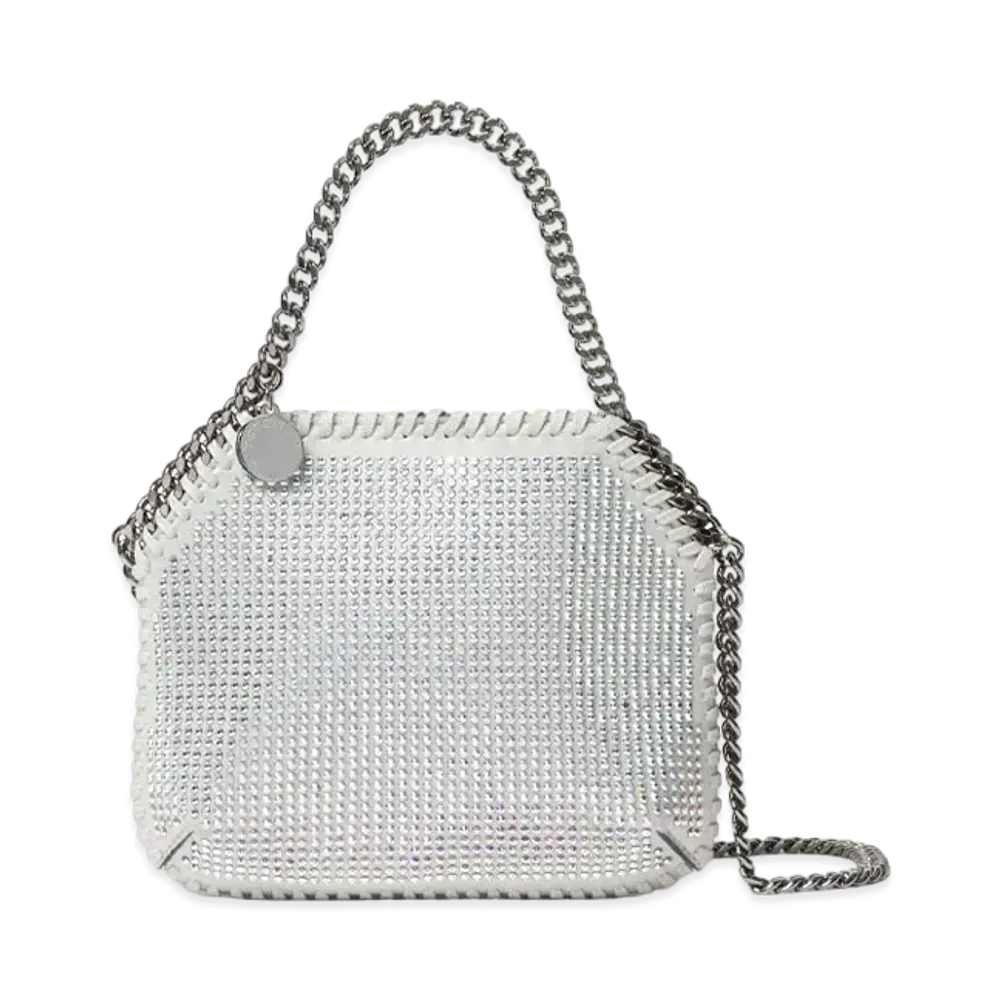 STELLA McCARTNEY Mini Farabela Shoulder Bag "Irio Silver"
