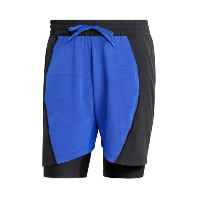 adidas Tennis Shorts & Inner Shorts Set "Lucid Blue/Black"