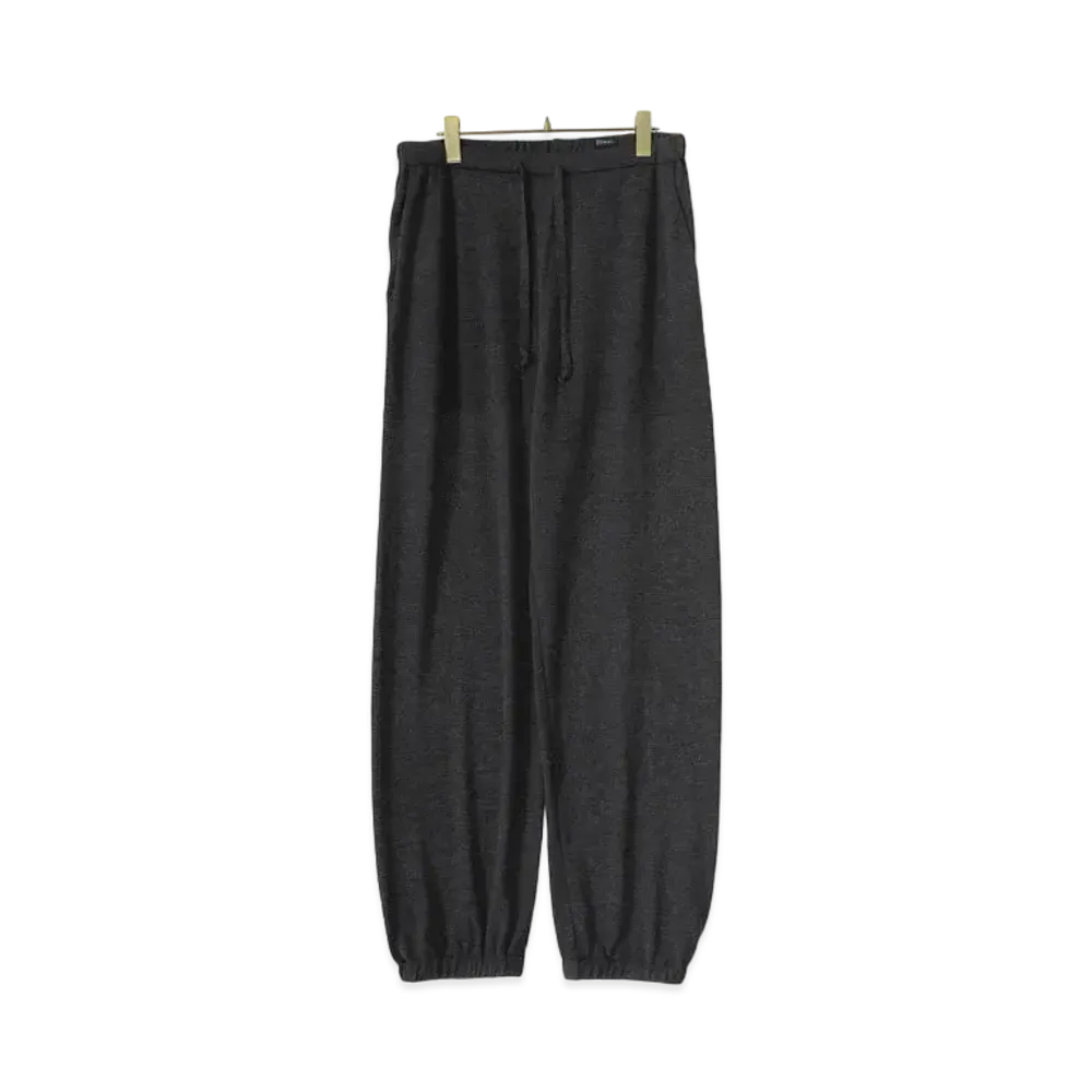 COMOLI Cashmere Silk Knit Pants "Charcoal"