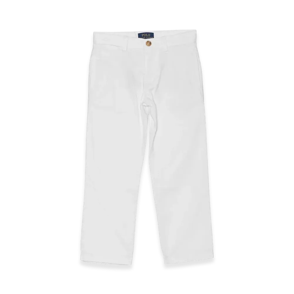 Polo Ralph Lauren Kids Straight Fit Flex Abrasion Twill Pants "White"