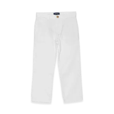Polo Ralph Lauren Kids Straight Fit Flex Abrasion Twill Pants "White"