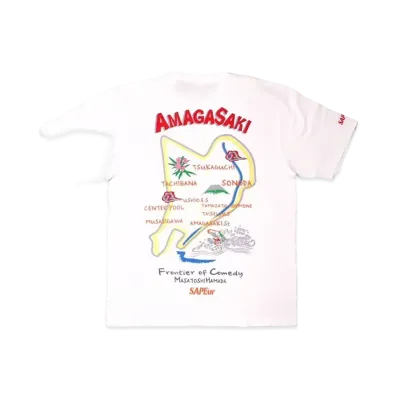 SAPEur x MASATOSHI HAMADA Kids Amagasaki Map S/S Tee "White"