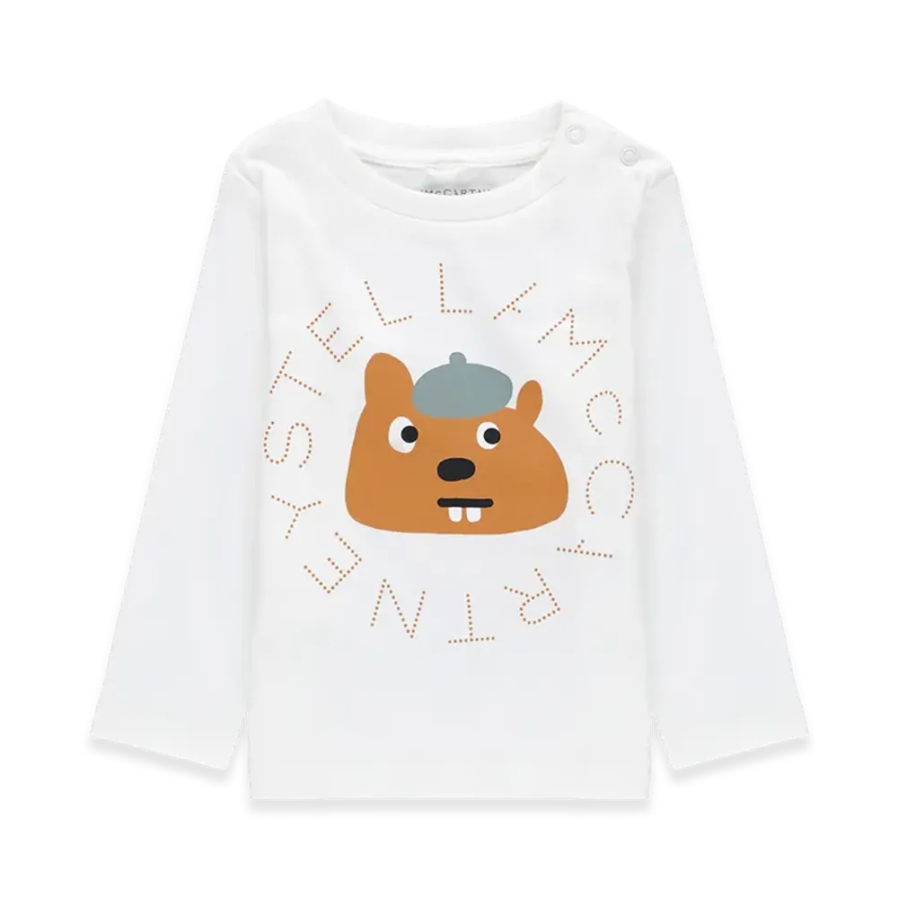 STELLA McCARTNEY Kids Long Sleeve T-Shirts "White"