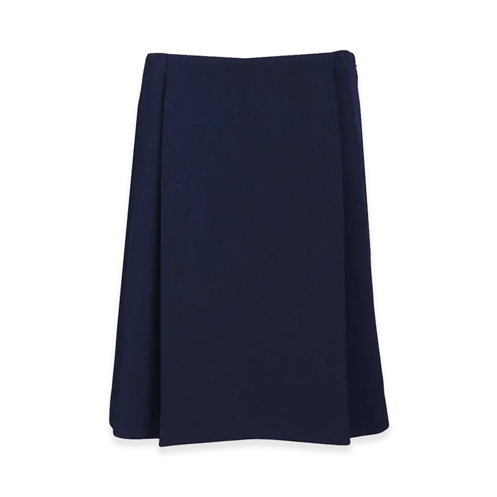 MIU MIU Women's Jersey Panel Midi Skirt "Blue"