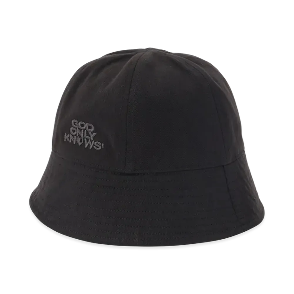 GOD ONLY KNOWS Logo Bucket Hat "Black"